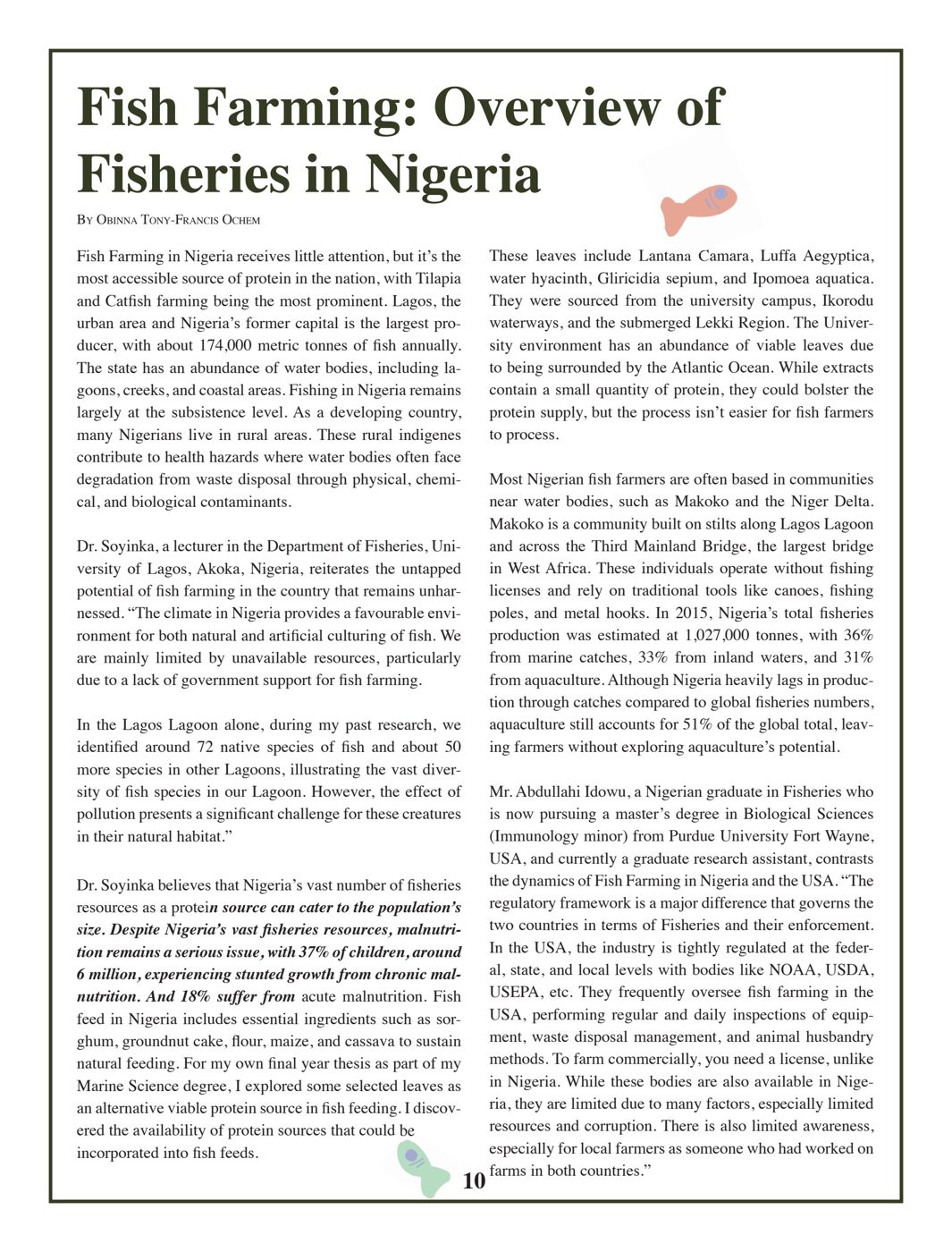 Fish Farming: An Overview of Fish Farming in Nigeria